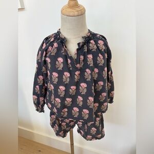 Pink Chicken Kids Shorts Set - Grey and Pink Floral